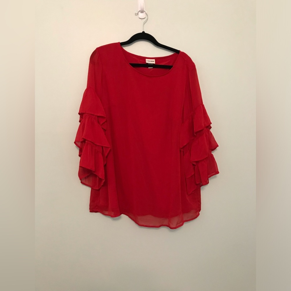Ava & Viv Red Blouse Size 1X